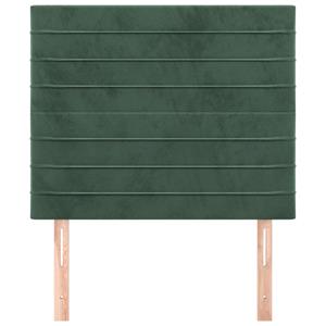 VidaXL Hoofdborden 2 st 80x5x78/88 cm fluweel donkergroen 8720287243694