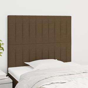 VidaXL Hoofdborden 2 st 80x5x78/88 cm stof donkerbruin 8720287244110