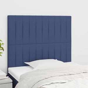 VidaXL Hoofdborden 2 st 90x5x78/88 cm stof blauw 8720287244226