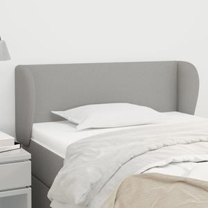 VidaXL Hoofdbord met randen 83x23x78/88 cm stof lichtgrijs
