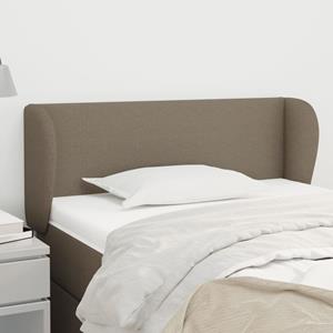 VidaXL Hoofdbord met randen 83x23x78/88 cm stof taupe