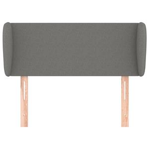 VidaXL Hoofdbord met randen 103x23x78/88 cm stof donkergrijs