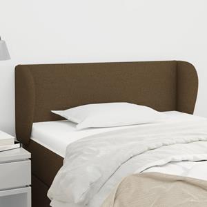 VidaXL Hoofdbord met randen 103x23x78/88 cm stof donkerbruin