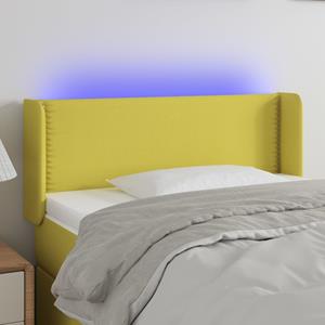 VidaXL Hoofdbord LED 103x16x78/88 cm stof groen