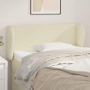 VidaXL Hoofdbord met randen 103x23x78/88 cm kunstleer crèmekleurig