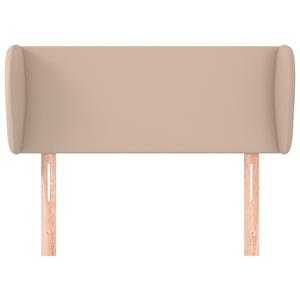 vidaXL Hoofdbord met randen 103x23x78/88 cm kunstleer cappuccinokleur