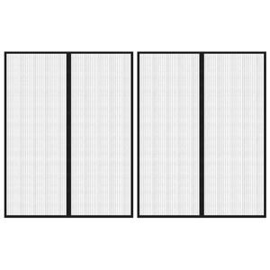 VidaXL Insectendeurgordijnen 2 st magnetisch 230x160 cm zwart