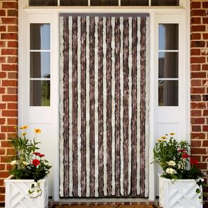VidaXL Vliegengordijn 120x220 cm chenille beige en lichtbruin