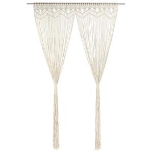 VidaXL Gordijn macramé 140x240 cm katoen