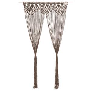 VidaXL Gordijn macramé 140x240 cm katoen taupe