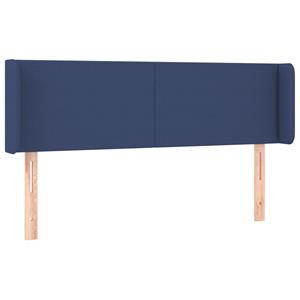 vidaXL Hoofdbord LED 147x16x78/88 cm stof blauw