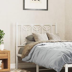 VidaXL Hoofdbord 90 cm metaal wit
