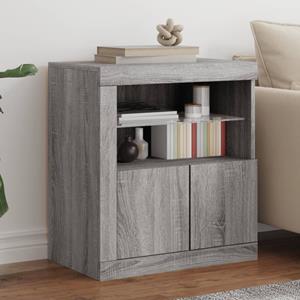 VidaXL Dressoir met LED-verlichting 60,5x37x67 cm grijs sonoma eiken