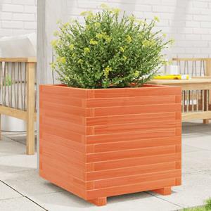 VidaXL Plantenbak 50x50x49,5 cm massief grenenhout wasbruin