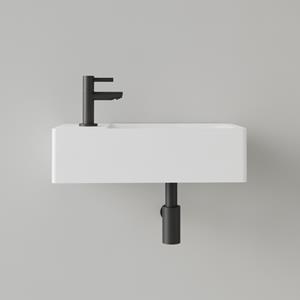 SaniGoods Luko fontein 40x22cm links met kraangat hoogglans wit