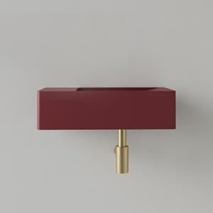 Luko fontein 40x22cm links zonder kraangat wijn rood