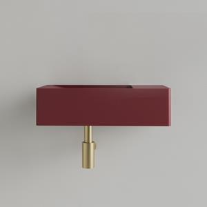 SaniGoods Luko fontein 40x22cm rechts zonder kraangat wijn rood