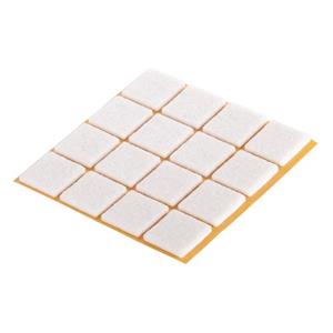 Fix-O-Moll Meubelviltglijders Zelfklevend Wit 22x22mm 48 St