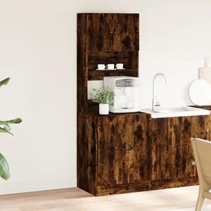 vidaXL Keukenkast 60x50x180 cm bewerkt hout gerookt eikenkleurig