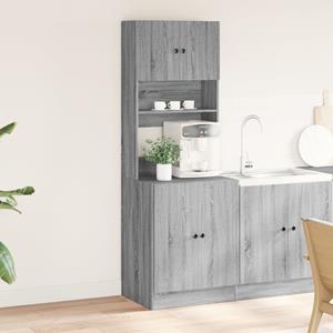 vidaXL Keukenkast 60x50x180 cm bewerkt hout grijs sonoma eiken