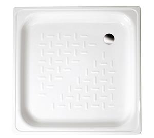Aqualine Douchebak van geëmailleerd staal 70x70x12cm wit