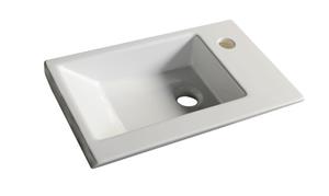Aqualine Zoran wasbak 45x27,5cm wit