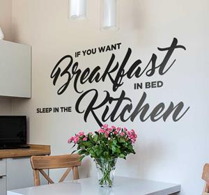 Tenstickers Muursticker keuken Breakfast in Bed