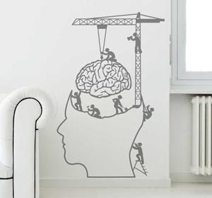 Tenstickers Sticker illustratie neurologische operatie