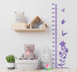 Tenstickers Kinder meetlat sticker vlinders