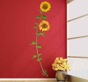 Bloemen muursticker zonnebloem