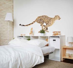 Tenstickers Rennende cheetah muursticker