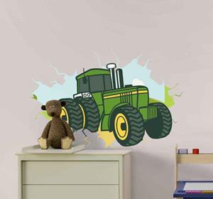 Tenstickers Muurstickers tekeningen Tractor 3d john deere