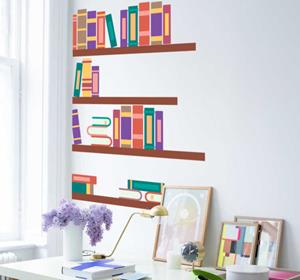 Tenstickers Sticker bibilotheek boekenkast