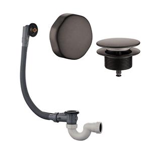 Wiesbaden Badafvoer met Overloopcombinatie  Gunmetal