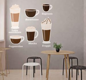 Tenstickers Stickers Koffie kopjes met namen