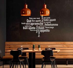 Tenstickers Smakelijk eten in verschillende talen sticker