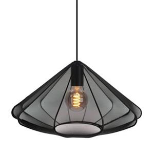 EGLO Hängeleuchte Dolwen, schwarz, Ø 42,5 cm, Stoff