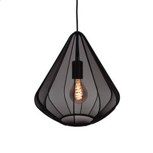 EGLO Hängeleuchte Dolwen, schwarz, Ø 33,5 cm, Stoff