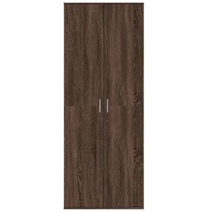 vidaXL Hoge kast 70x35x180 cm bewerkt hout bruin eikenkleurig