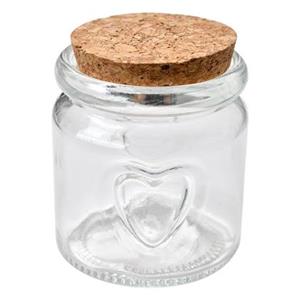 Clayre & Eef Voorraadpot Ø 6x7 cm Transparant Glas Voorraadbus