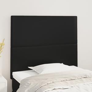 VidaXL Hoofdborden 2 st 80x5x78/88 cm kunstleer zwart