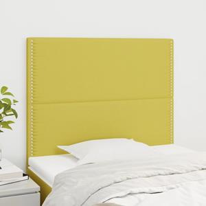 VidaXL Hoofdborden 2 st 80x5x78/88 cm stof groen