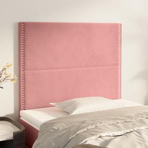 VidaXL Hoofdborden 2 st 80x5x78/88 cm fluweel roze