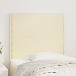 VidaXL Hoofdborden 2 st 80x5x78/88 cm kunstleer crèmekleurig