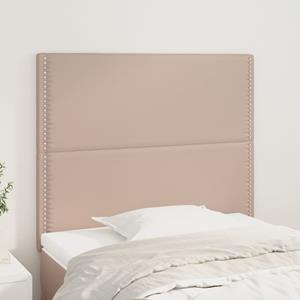 VidaXL Hoofdborden 2 st 80x5x78/88 cm kunstleer cappuccinokleurig