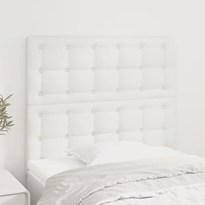 VidaXL Hoofdborden 2 st 100x5x78/88 cm kunstleer wit