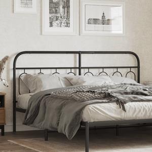 VidaXL Hoofdbord 193 cm metaal zwart
