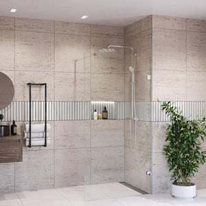 Boss & Wessing Inloopdouche BWS Portos Chroom 80x200 cm Helder Glas 8 mm Nano Coating