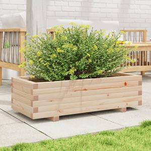 VidaXL Plantenbak 90x40x26,5 cm massief grenenhout