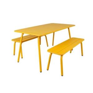 MaximaVida Metalen picknickset Max 150 cm okergeel 3-delig